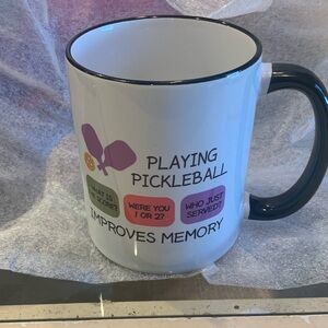 Brand New In Box- Mug.   Pickleball Improves Memory!